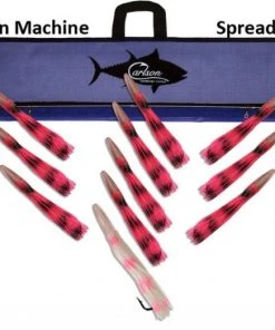Trolling Lures Carlson Machine Spreader Bar 36" With 14 9" Machine Lures And 12" Machine Stinger