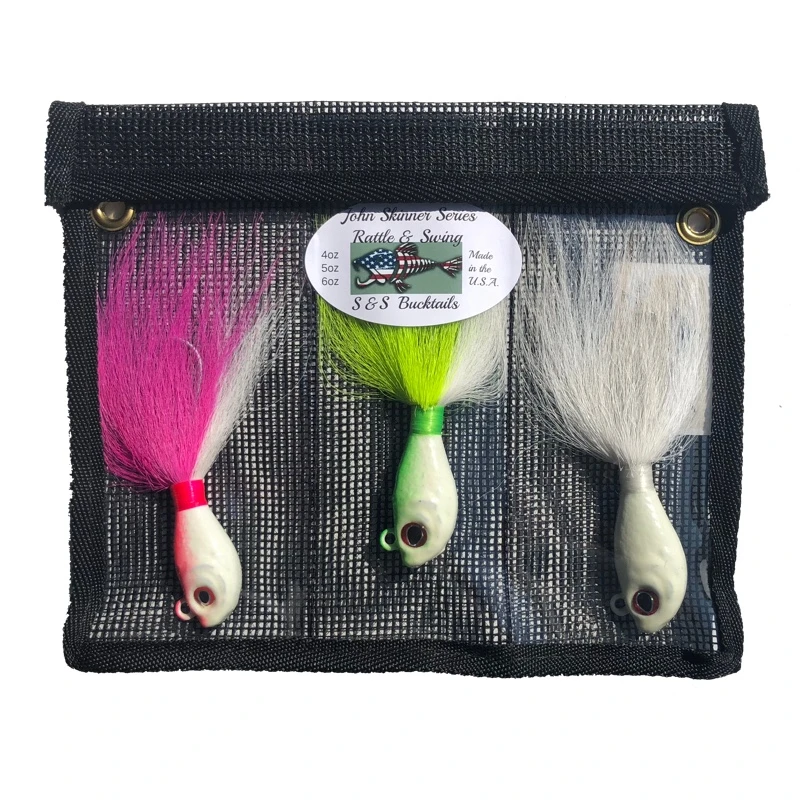 Jigs And Spoons S&S Bucktails John Skinner Swing Hook Fluke Bucktail Bundle 3 Jigs And Spoons S&S Bucktails John Skinner Swing Hook Fluke Bucktail Bundle